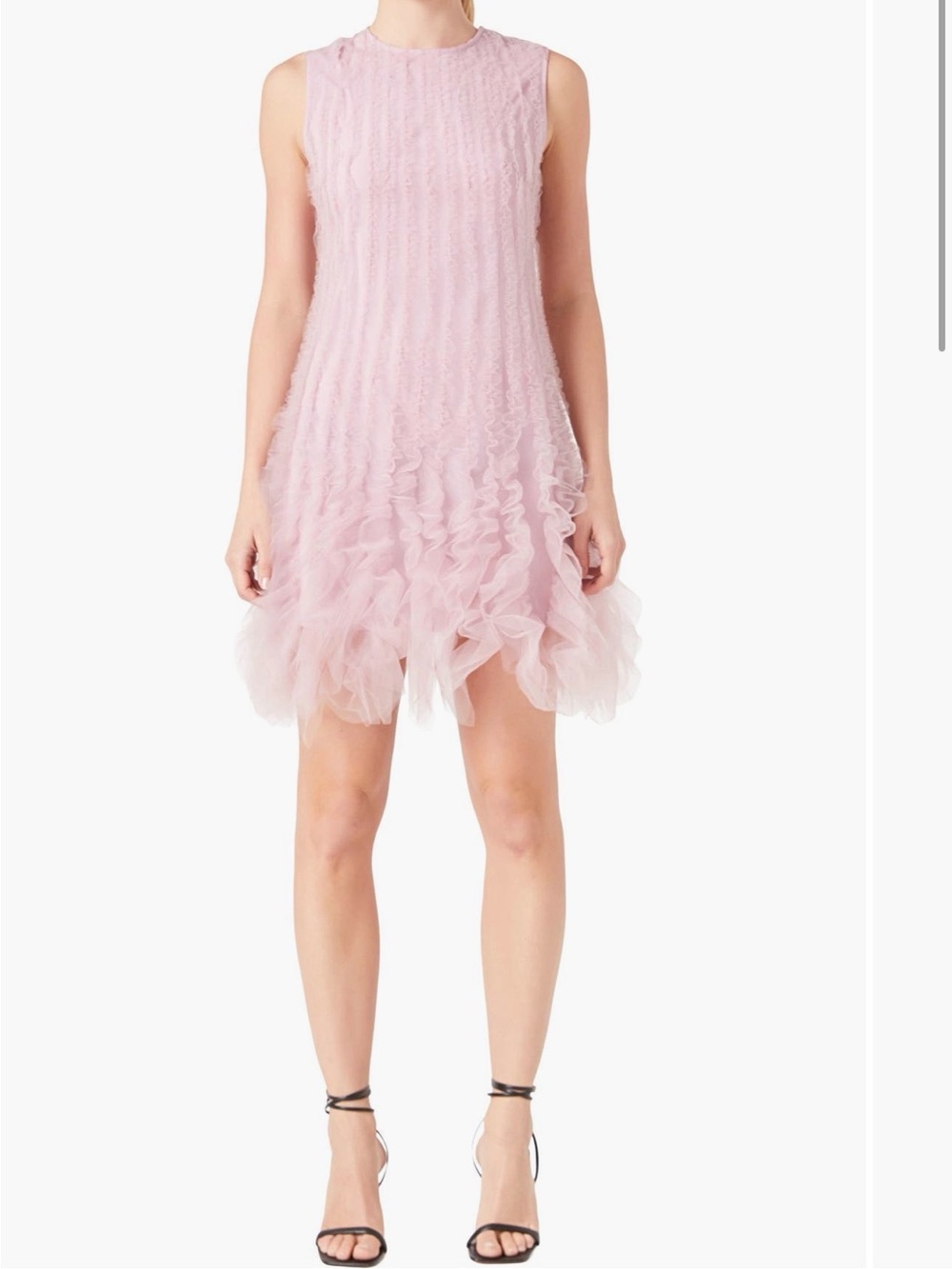 Endless Rose womans Sleeveless Tulle Dress in Dusty Rose